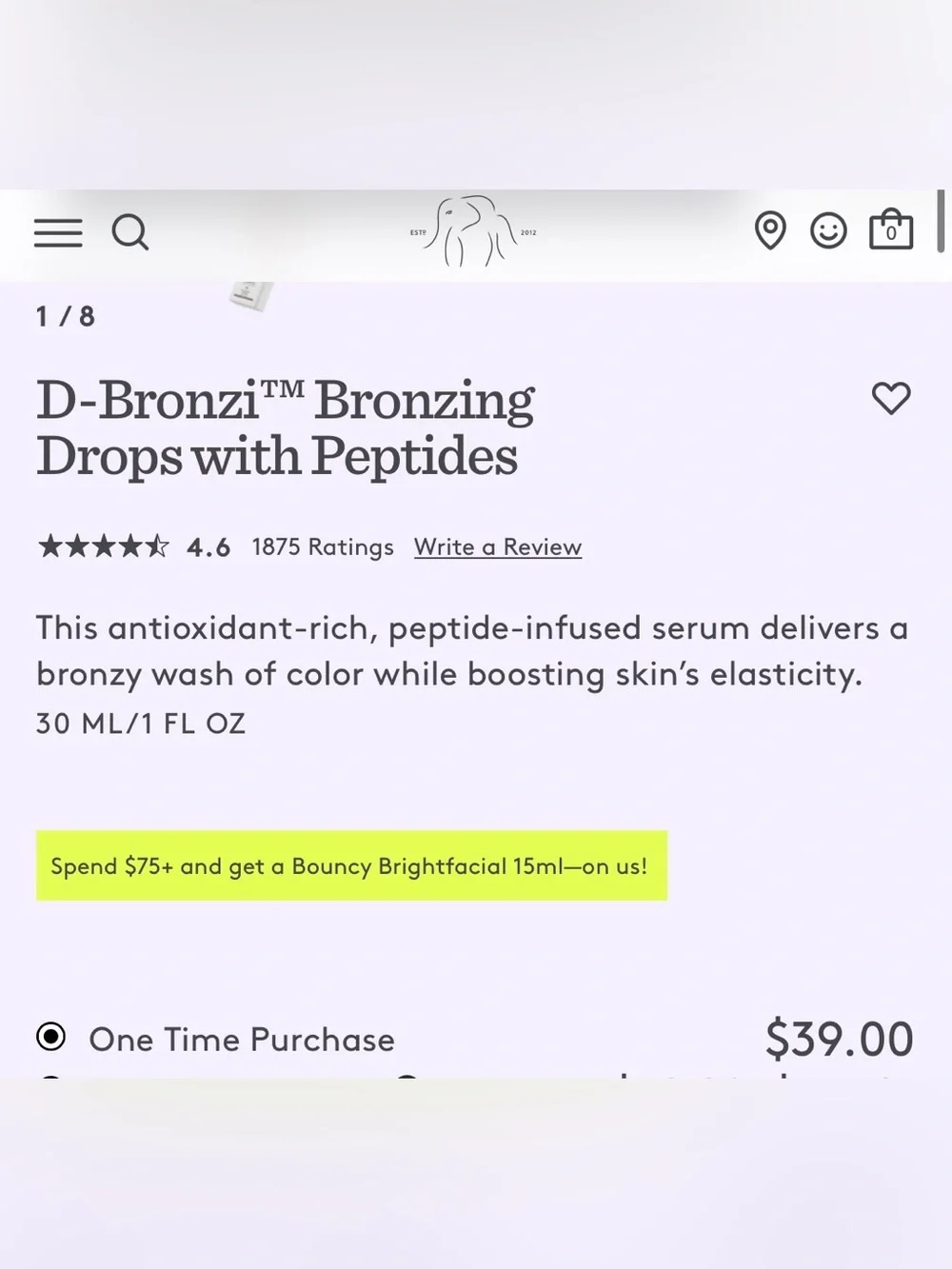 Drunk Elephant D-Bronzi Anti-Pollution Sunshine Drops